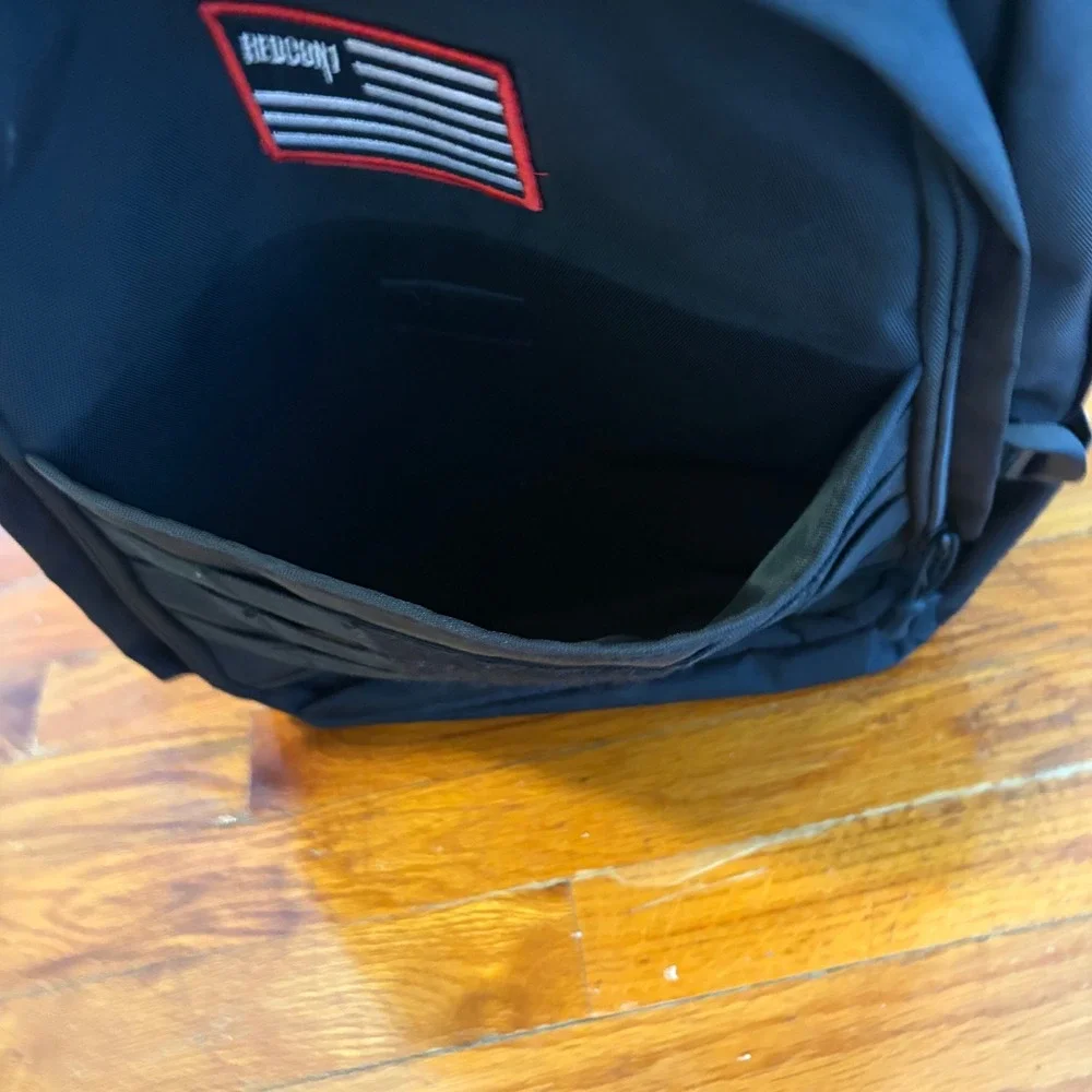 Redcon1 Mens Large Backpack Black Tactical Molle Gym Bag Flag Patch
